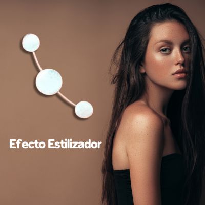 Pendientes que estilizan el rostro de una mujer